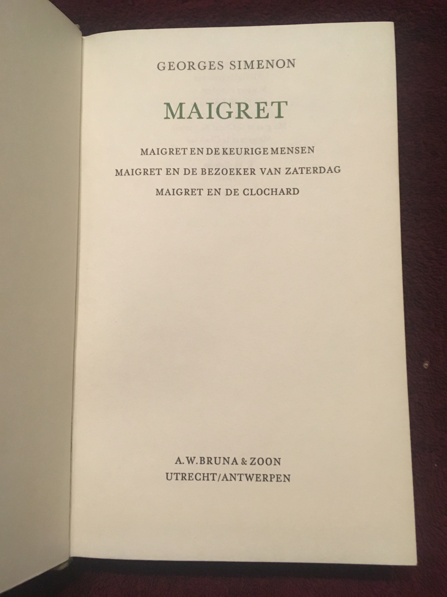 Maigret En De Bezoeker Van Zaterdag